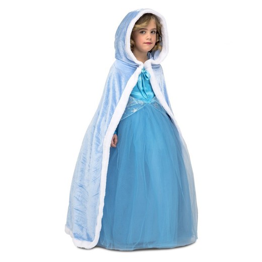 Capa de princesa Azul infantil