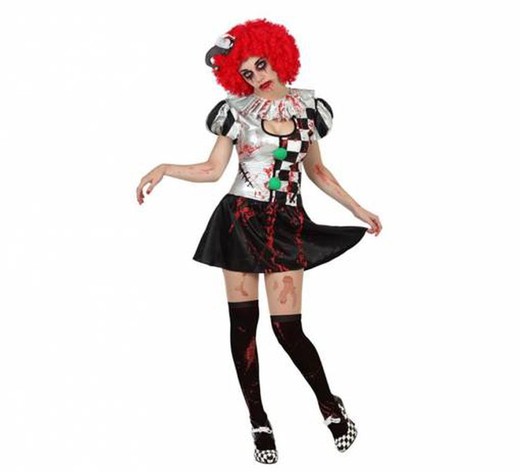 Zombie harlequin costume