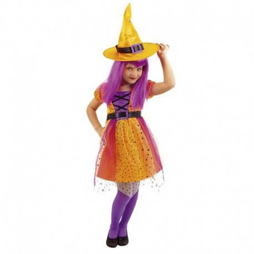 Costume de sorcière colorée
