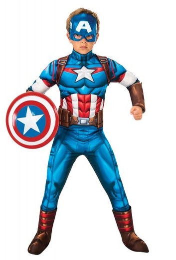 Disfraz Capitan América deluxe infantil Marvel oficial