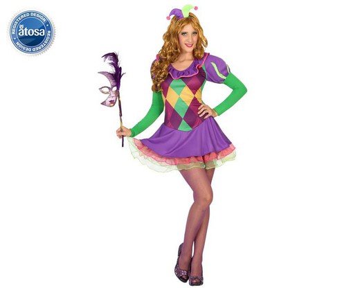 Lilac harlequin costume