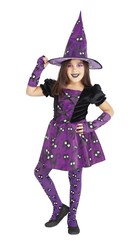 Disfraz infantil de bruja purpura