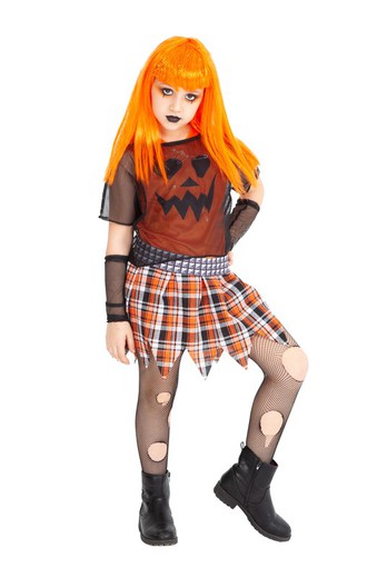 Disfraz infantil de calabaza punky