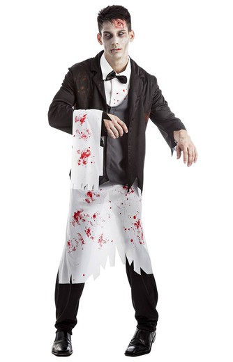 Disfraz de camarero zombie