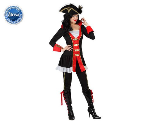 Disfraz de capitana pirata mujer