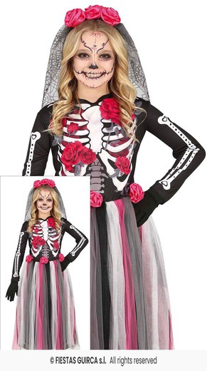 Disfraz infantil de catrina