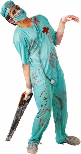 Disfraz de cirujano zombi