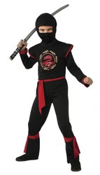 Disfraz de dragón ninja negro infantil