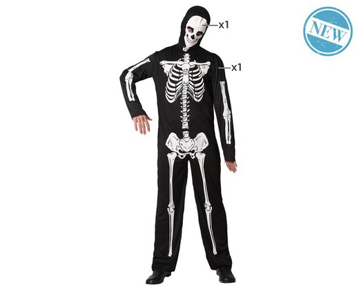 Disfraz adulto de esqueleto  atosa