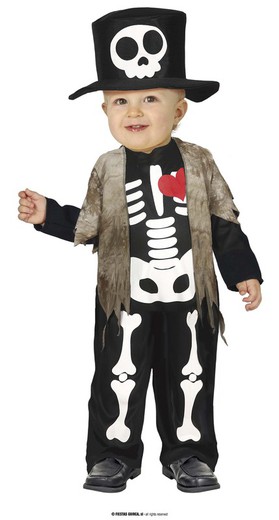 Disfraz infantil de esqueleto bebé