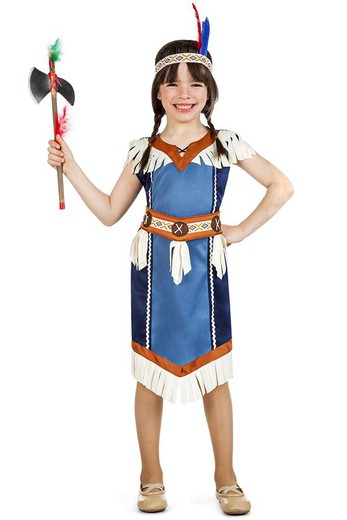 Costume Indien Sioux Bleu