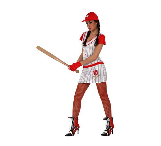 Disfraz de jugadora de beisbol adulta