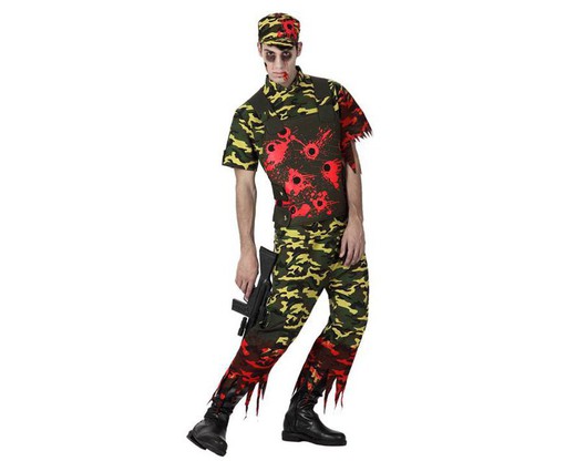 Disfraz adulto militar zombie