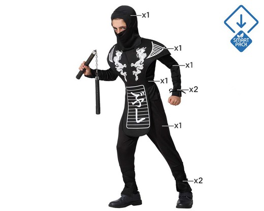 Disfraz de ninja negro infantil