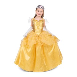 Disfraz de princesa amarillo bella infantil