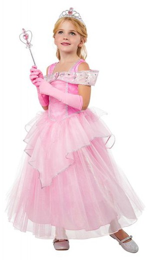 Disfraz de princesa Rosa infantil