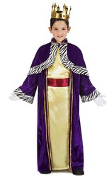 Disfraz de rey mago lila