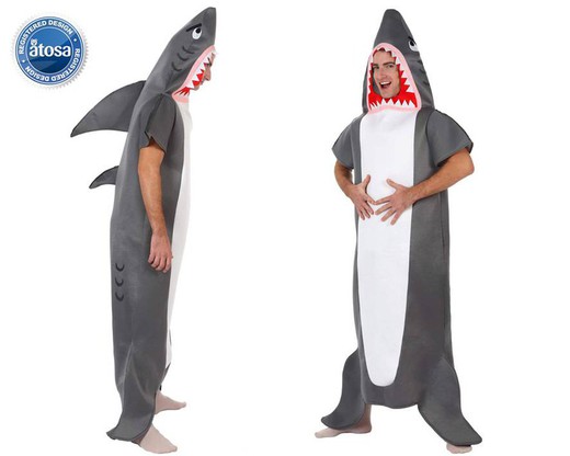 Disfraz de tiburon adulto