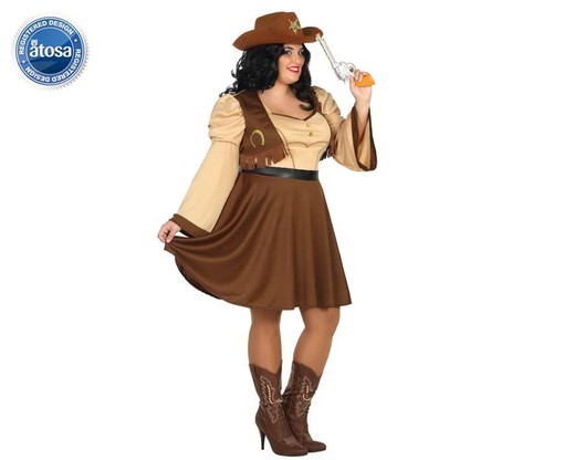 Cowgirl costume brown woman