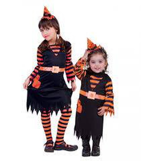 Disfraz infantil de witchy patch naranja