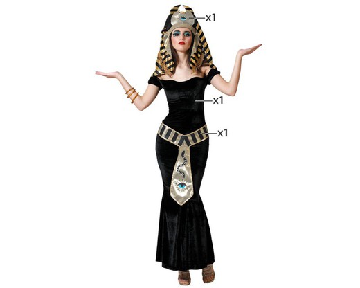 Disfraz egipcia negro adulta