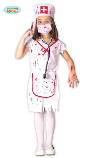 Disfraz infantil enfermera zombie