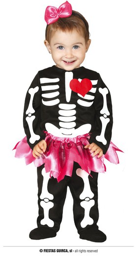 Disfraz infantil esqueleto niña bebé