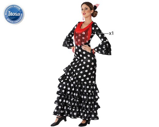 Disfraz flamenca negro adulta