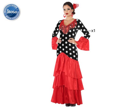 Disfraz flamenca rojo adulto