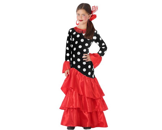 Disfraz flamenca rojo infantil
