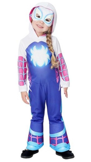 Disfraz Ghost spider gid preschool spiderman niña licencia oficial