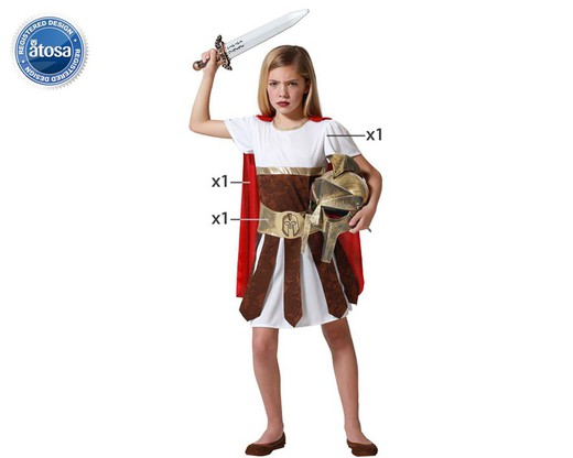 Disfraz gladiadora infantil