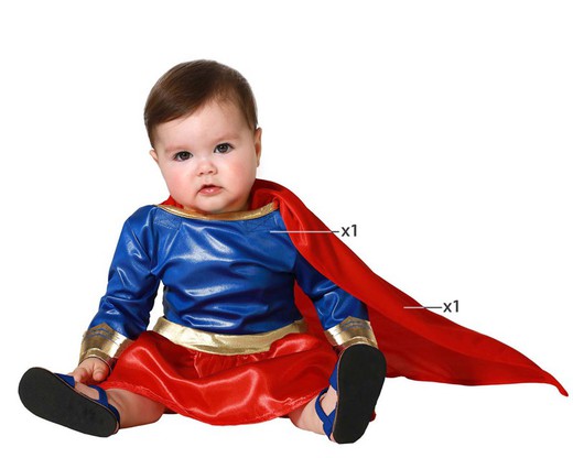 Disfraz heroe comic niña bebé