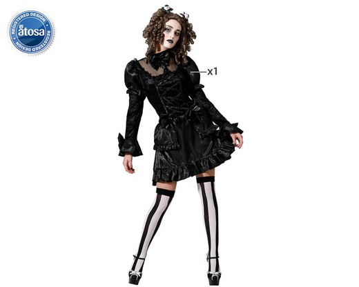 Disfraz lolita negro adulto