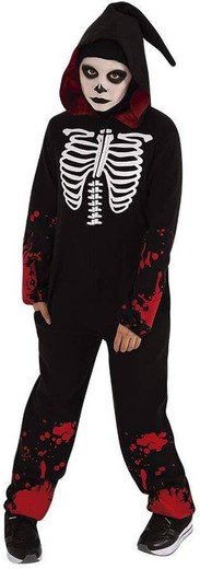 Fato de esqueleto pijama