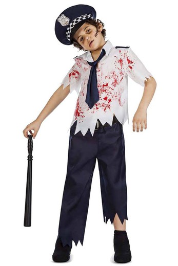 Disfraz infantil policia zombie