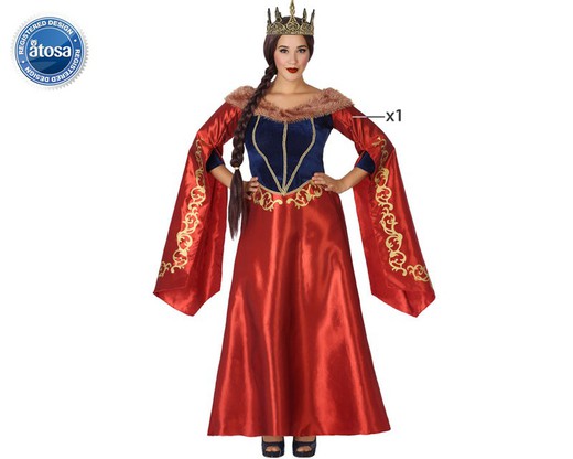 Disfraz reina medieval adulto