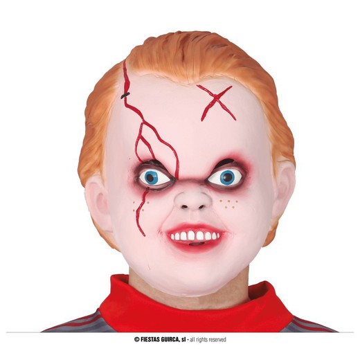 Máscara de niño diabólico chucky latex