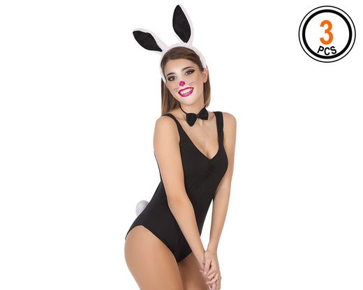 Acc Carnaval Diadema, Pajarita Y Pompon Blanco 3 Pcs 71632