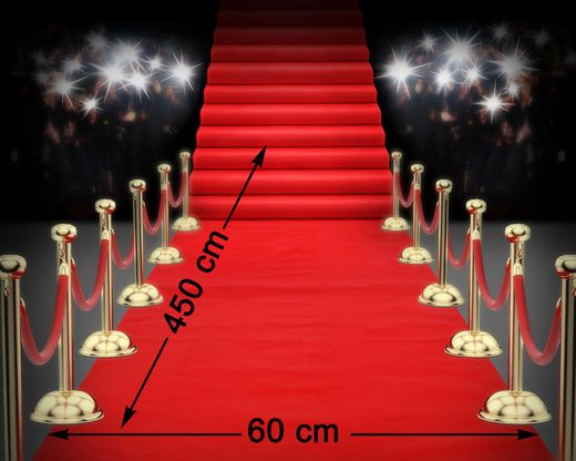 Alfombra 450X60 Cm Rojo 39913