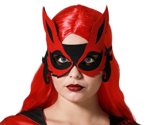 Antifaz 25 Cm Zorro Rojo - Negro