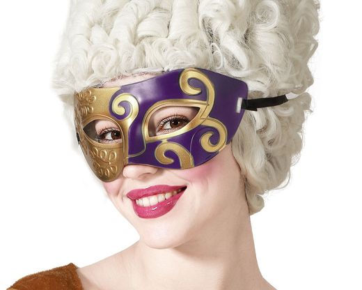 Antifaz Dorado / Morado 76275