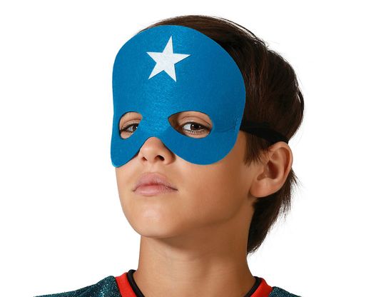 Antifaz Heroe Comic Azul 77704