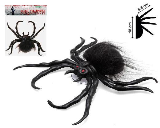 Araña 18X17Cm  Pelos Negro