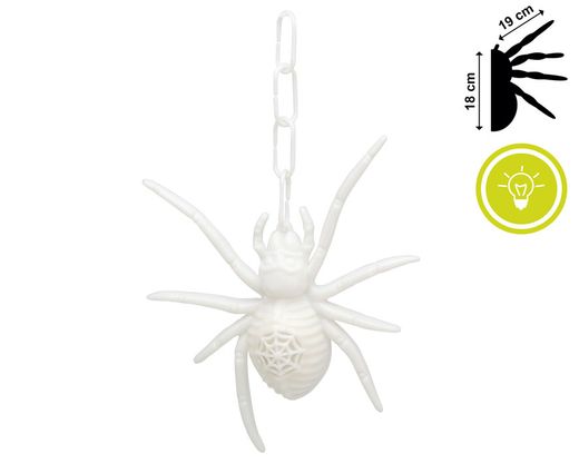 Araña 18X19 Cm Colgante Luz Blanco
