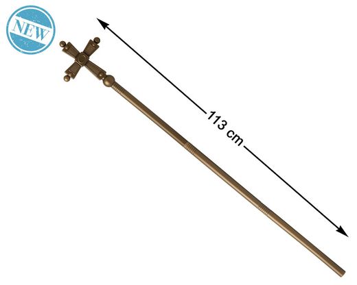 Báculo Papal Cruz 113 Cm Desmontable Dorado 82752