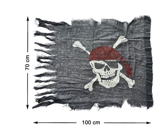 Bandera 100X70 Cm Pirata Negro 79449
