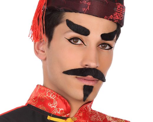 Bigote Y Cejas Negro 39918