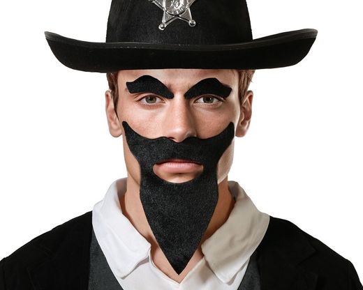 Bigote Y Cejas Negro 78924