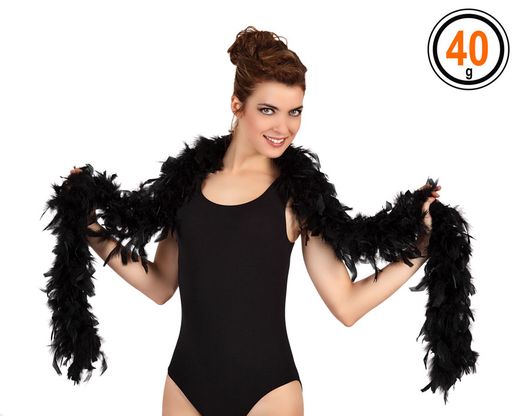 Boa Pluma Negro 40 G 83808